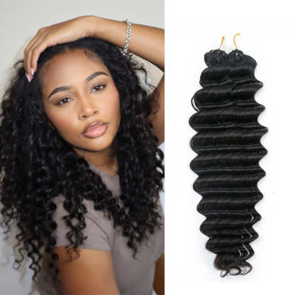 WIGARI Lightweight Deep Wave Crochet Human Hair Extension