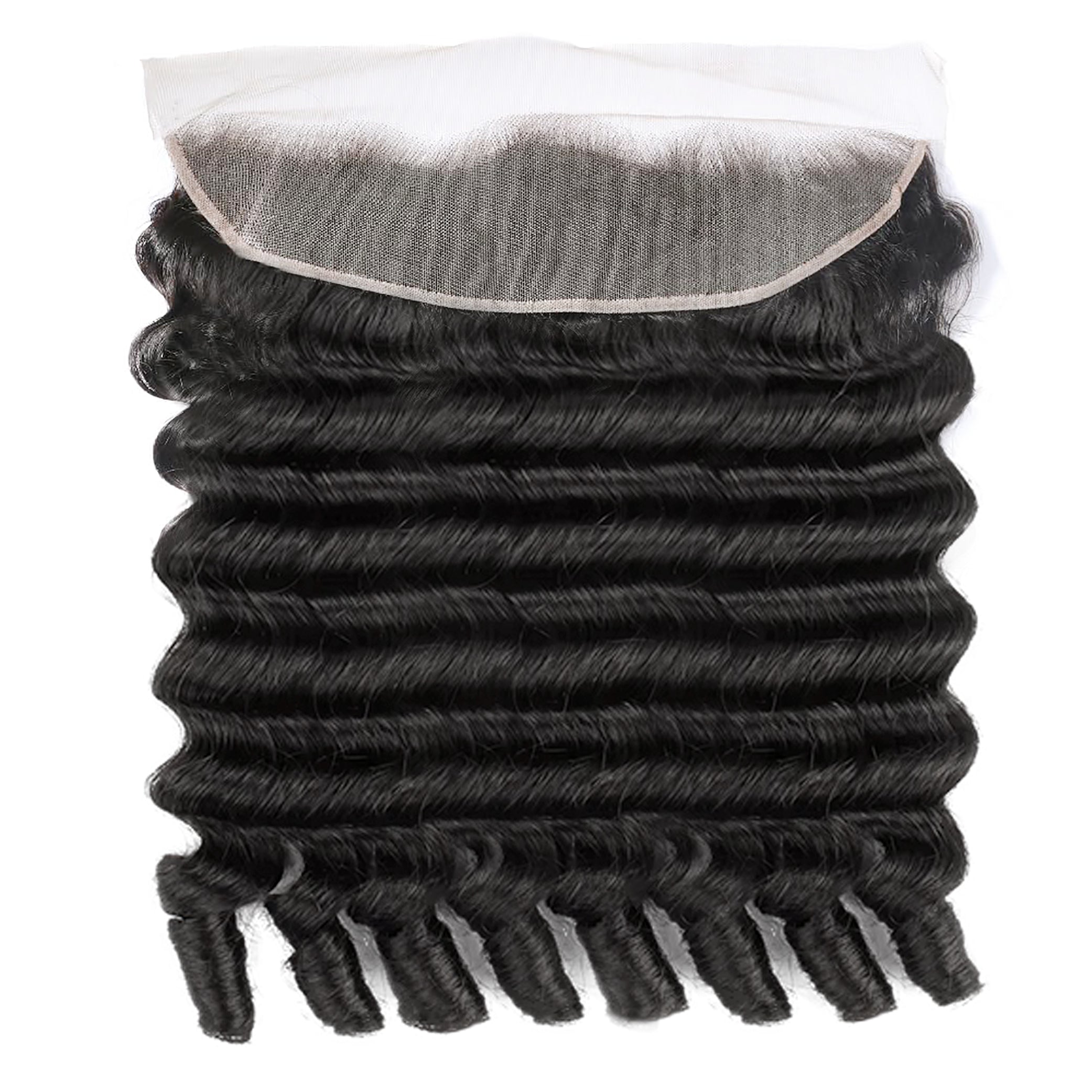  Burmese Curly Natural Black Funmi Loose Deep 4 Bundles With 13x4 Lace Frontal Human Hair