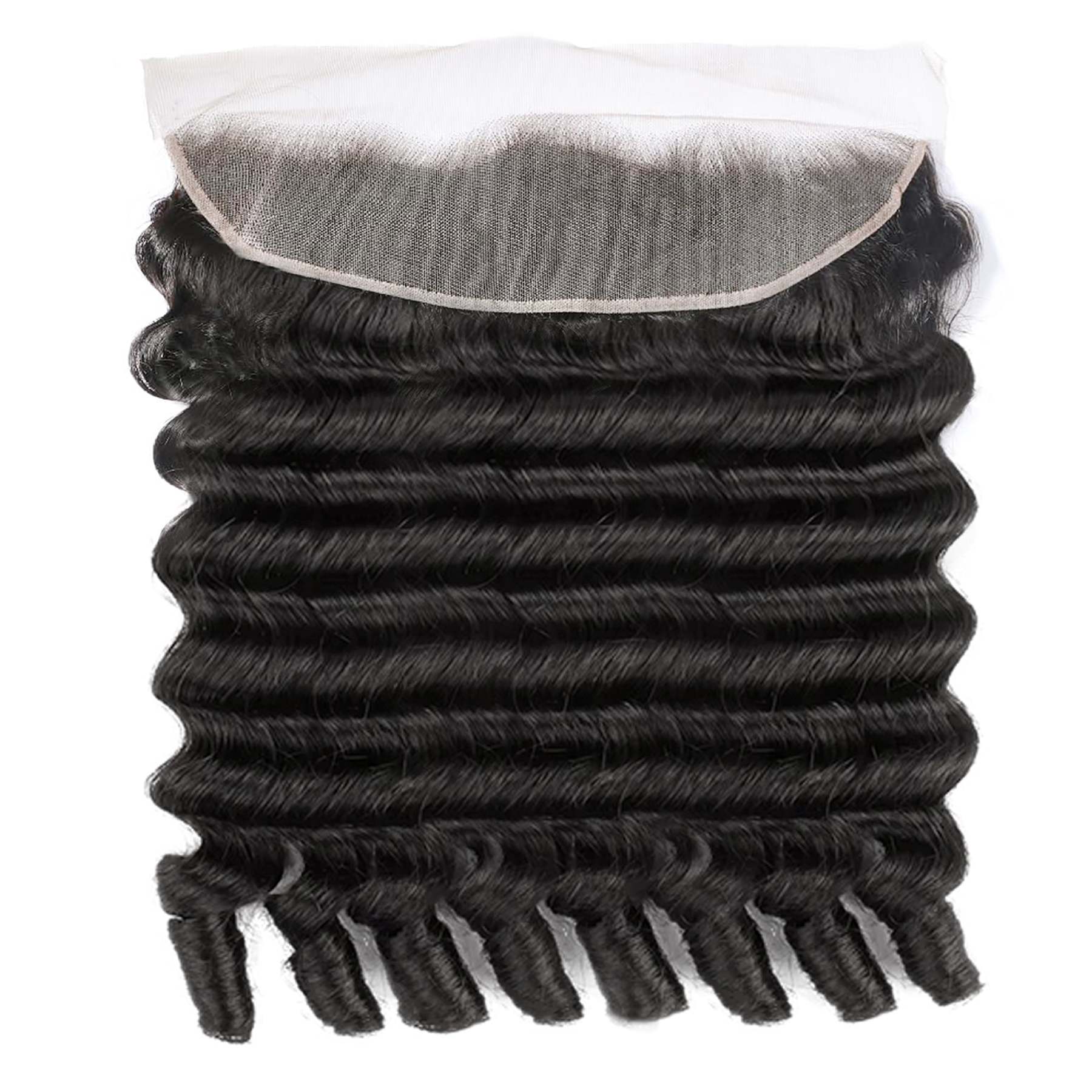  Burmese Curly Natural Black Funmi Loose Deep 4 Bundles With 13x4 Lace Frontal Human Hair