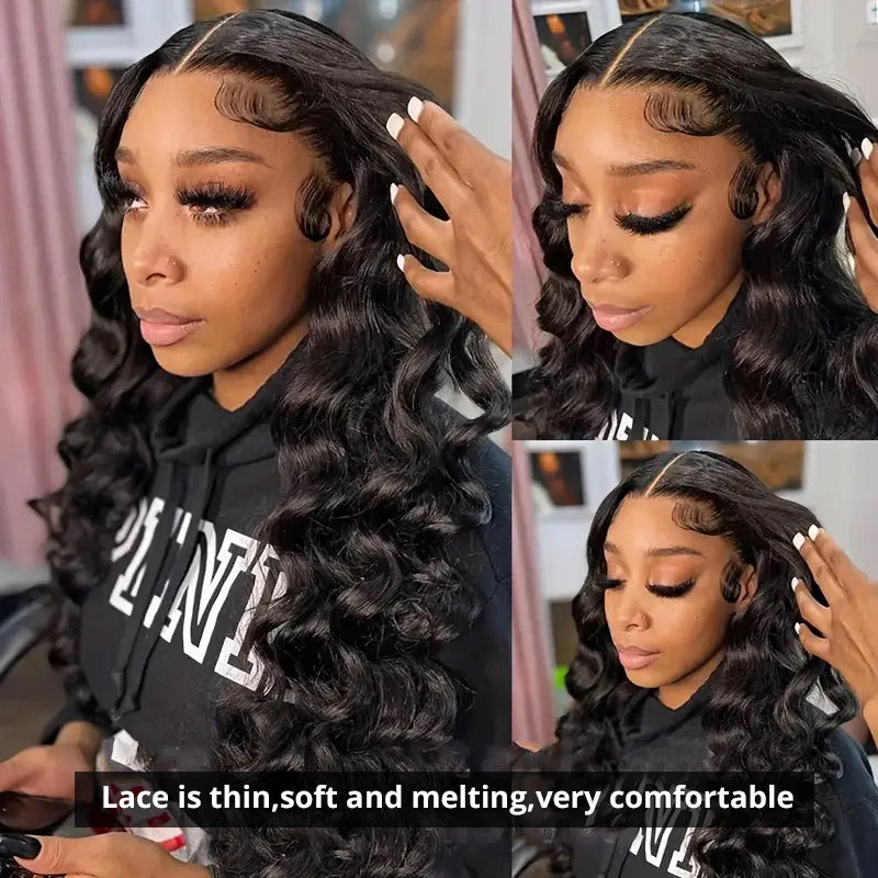 [30'' = $165.99 - No Code Needed] 13x6 Lace Front Wig with Bleached Knots Loose Deep Wave Human Hair Wigs Beginner Friendly