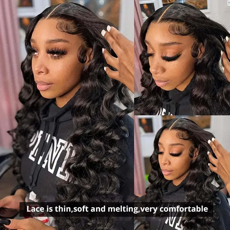 [30'' = $165.99 - No Code Needed] 13x6 Lace Front Wig with Bleached Knots Loose Deep Wave Human Hair Wigs Beginner Friendly