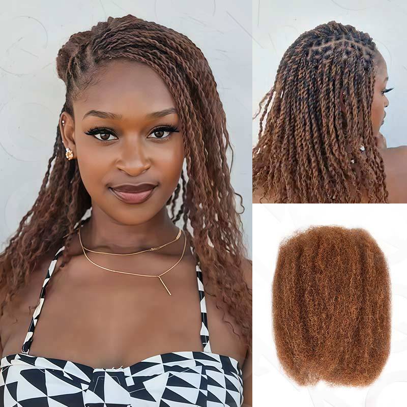 WIGARI Mixed Color #4/30 Afro Kinky Bulk Highlights #27/30 Human Hair