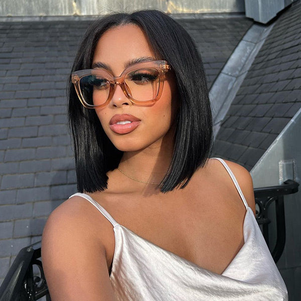  Wear Go Wigs Straight Hair Pre Cut 7x5 HD Lace Closure Wig Short Bob Glueless Wig