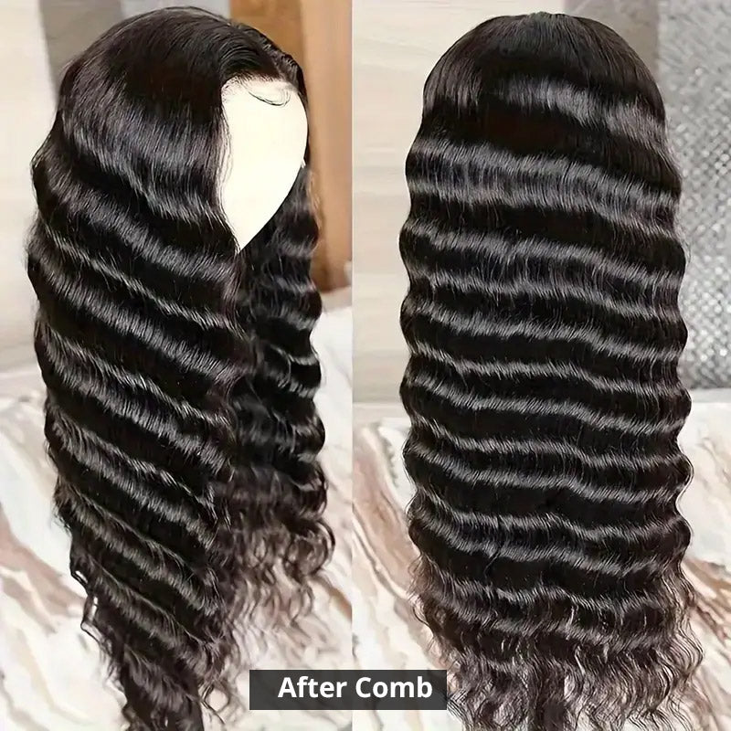 [30'' = $165.99 - No Code Needed] 13x6 Lace Front Wig with Bleached Knots Loose Deep Wave Human Hair Wigs Beginner Friendly