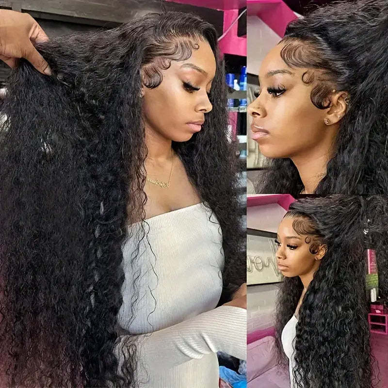 13x6 Lace Front Wigs Glueless Human Hair Wigs Deep Wave Wig For Black Women