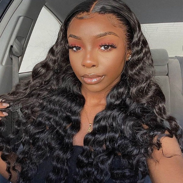 5x5 HD Lace Wigs Deep Wave 100% Human Hair Preplucked Lace Closure Wigs