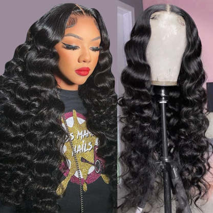 5x5 Ready to Wear Glueless Wig Pre Plucked Pre Bleached Knots Pre Cut HD Lace Front Upgrade Drawstring Human Hair Wigs for Beginner Friendly Flash Sale
