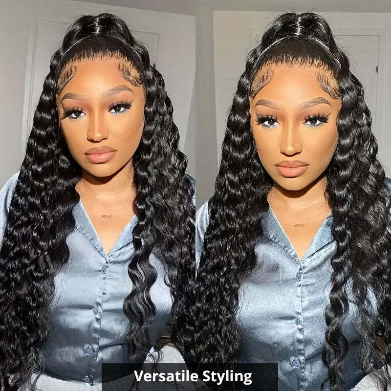 [30'' = $165.99 - No Code Needed] 13x6 Lace Front Wig with Bleached Knots Loose Deep Wave Human Hair Wigs Beginner Friendly