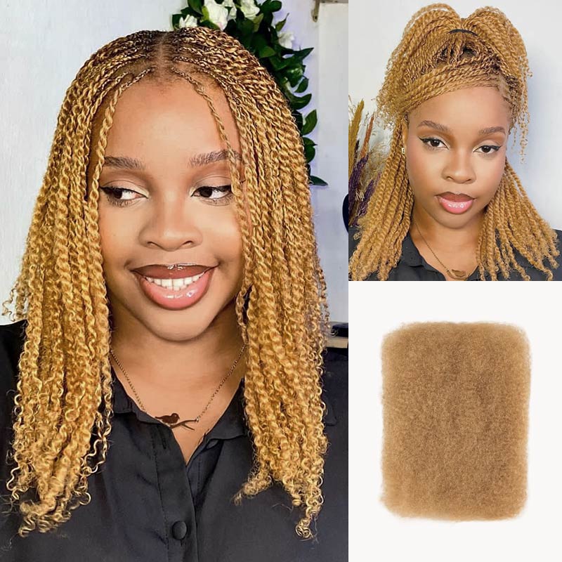WIGARI Brazilian Grey Color Remy Hair Afro kinky Bulk Human Hair For Braiding Dreadlock Hair