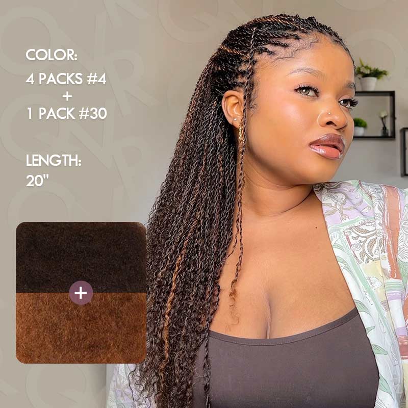 WIGARI 5 Packs Highlights Color Afro kinky Bulk For Braiding Dreadlock Hair