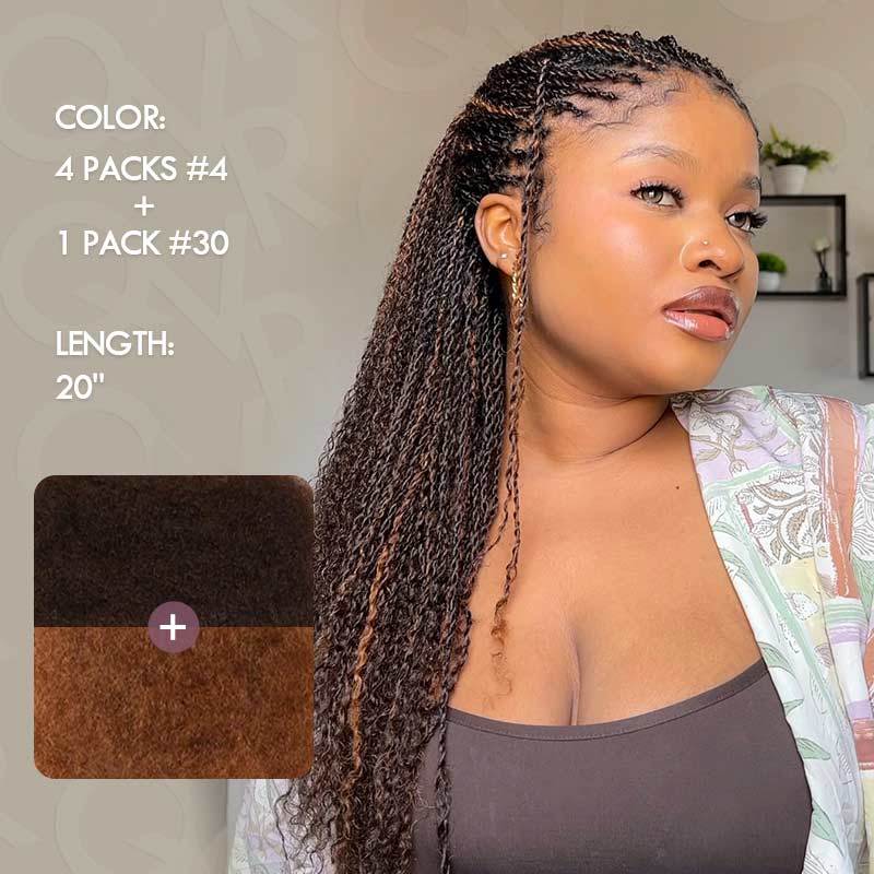 WIGARI 5 Packs Highlights Color Afro kinky Bulk For Braiding Dreadlock Hair