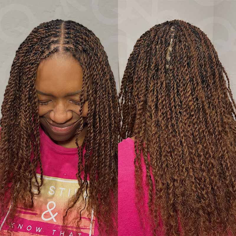 WIGARI Mixed Color #4/30 Afro Kinky Bulk Highlights #27/30 Human Hair
