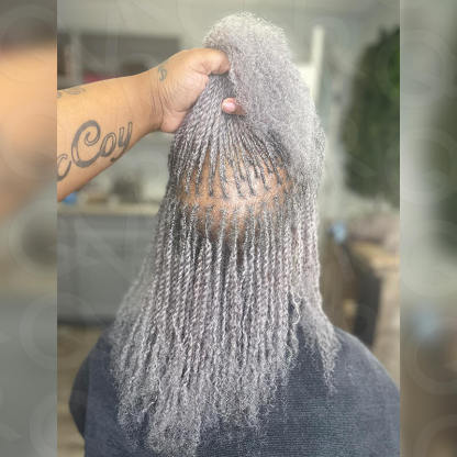 WIGARI Brazilian Grey Color Remy Hair Afro kinky Bulk Human Hair For Braiding Dreadlock Hair