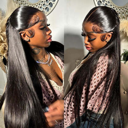  M-cap Straight Wear Go Wigs Pre Cut 9x6 HD Lace Bleached Knots Glueless Wigs Human Hair Tiny Knots Pre Plucked Hairline