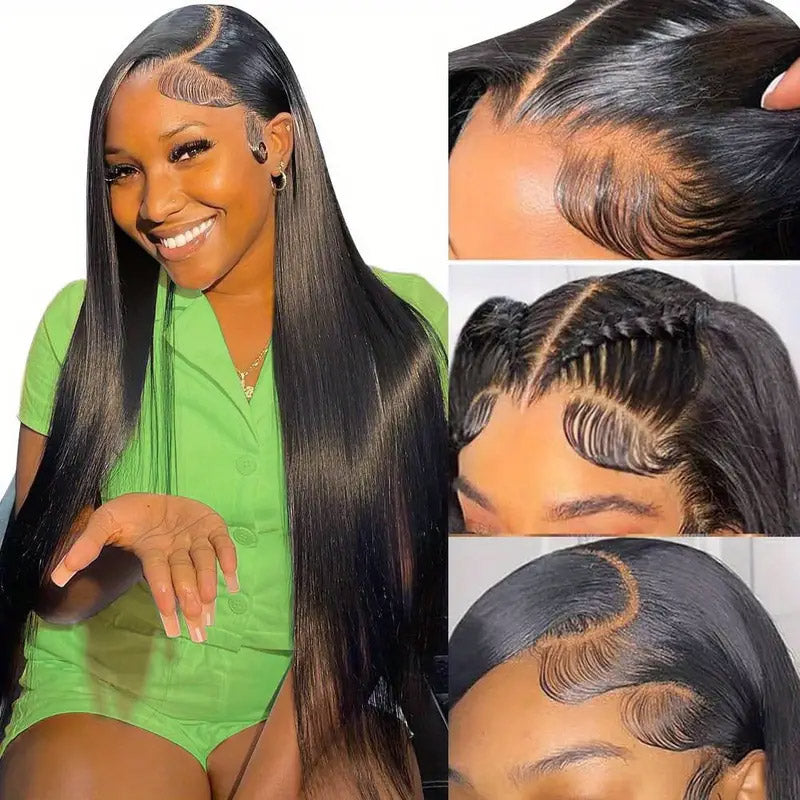[30'' = $165.99 - No Code Needed] 13x6 HD Lace Front Wig Virgin Straight Human Hair Ready to Go Glueless Wig