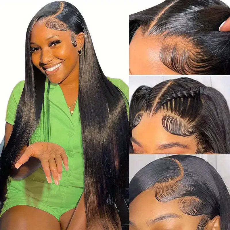 [30'' = $165.99 - No Code Needed] 13x6 HD Lace Front Wig Virgin Straight Human Hair Ready to Go Glueless Wig