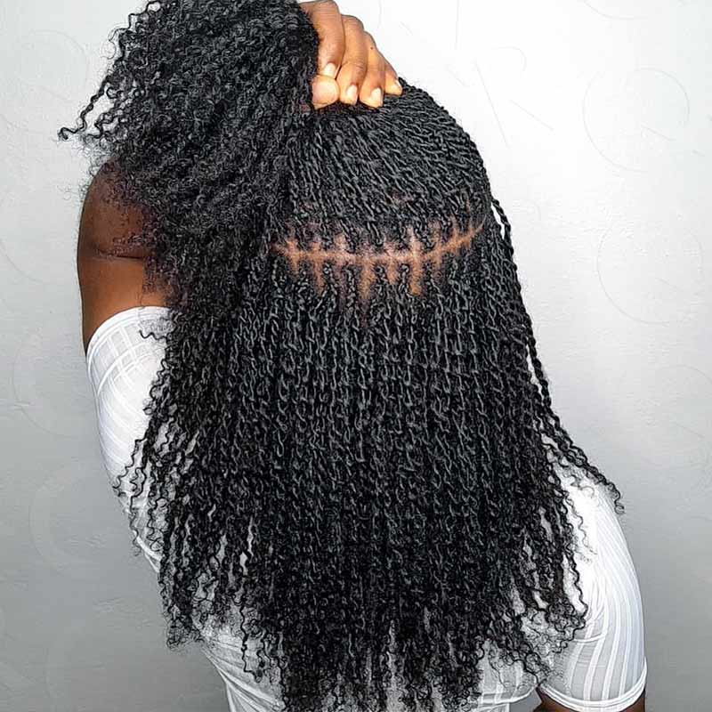 WIGARI Natural Black Afro kinky Bulk Hair Extensions For Braiding Dreadlock Human Hair