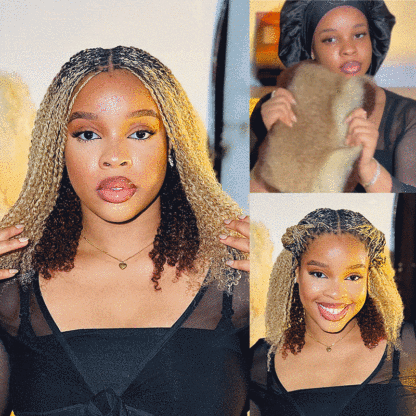 WIGARI 3 In 1 Afro Kinky Bulk Three Colors #32/16/613 Human Hair For Braiding Dreadlock Hair