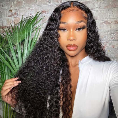  Water Wave Pre-Cut 9x6 T Part Lace Wig Bleached Knots Lace Frontal Wear Go Wig