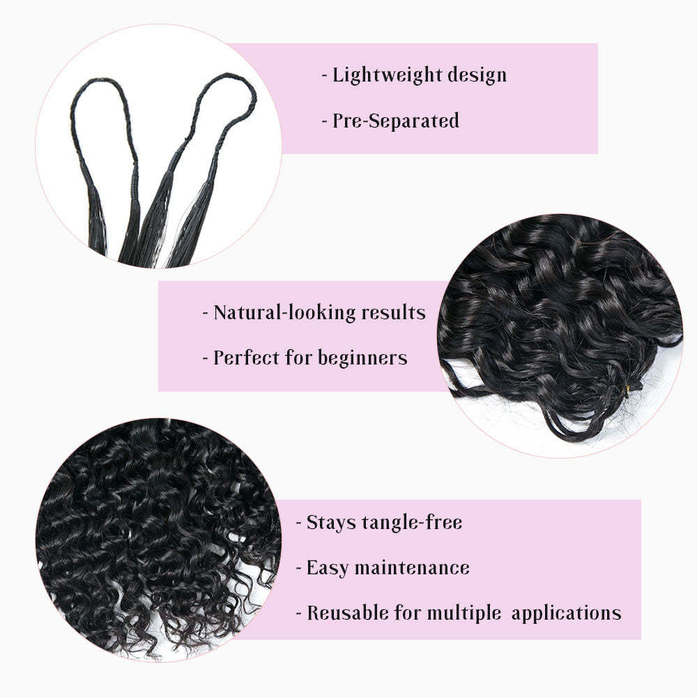 WIGARI Lightweight Water Wave Crochet Human Hair Extension