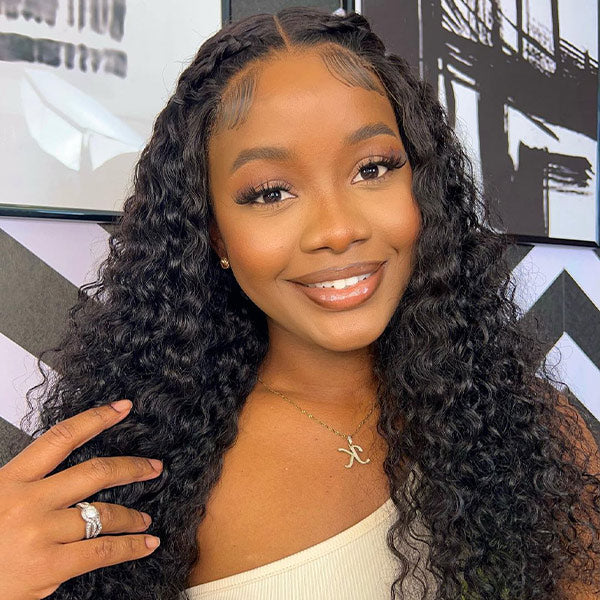  Water Wave Wear Go Wigs 7x5 HD Lace Real Glueless Lace Closure Wigs