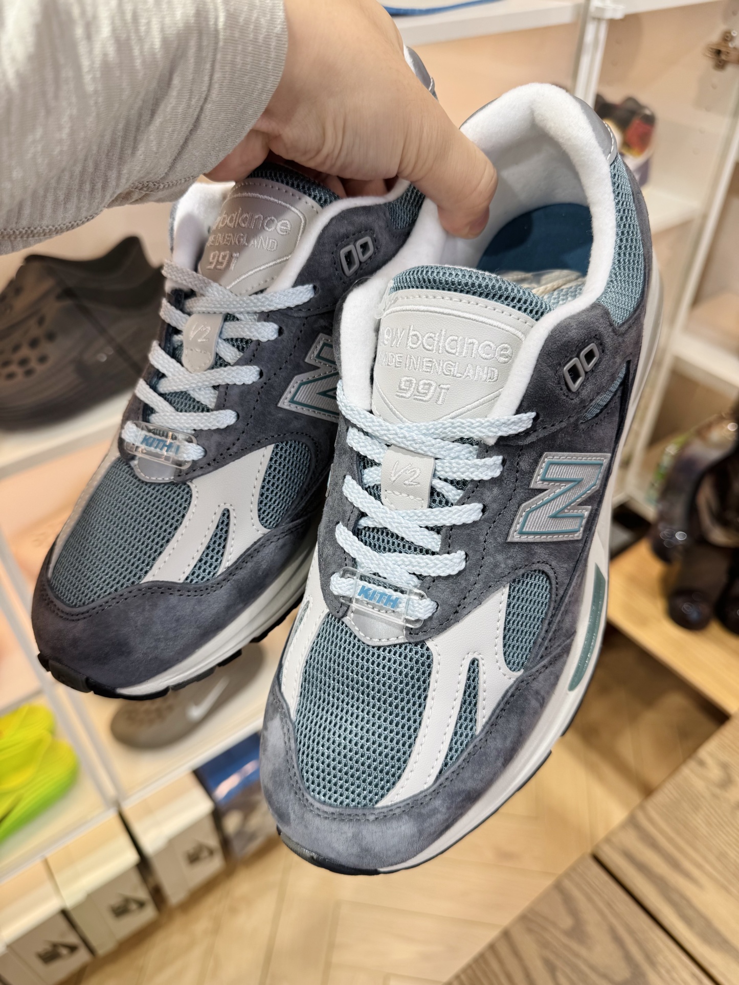 KITH x NB 991 V2  灰蓝色“Steel Blue”