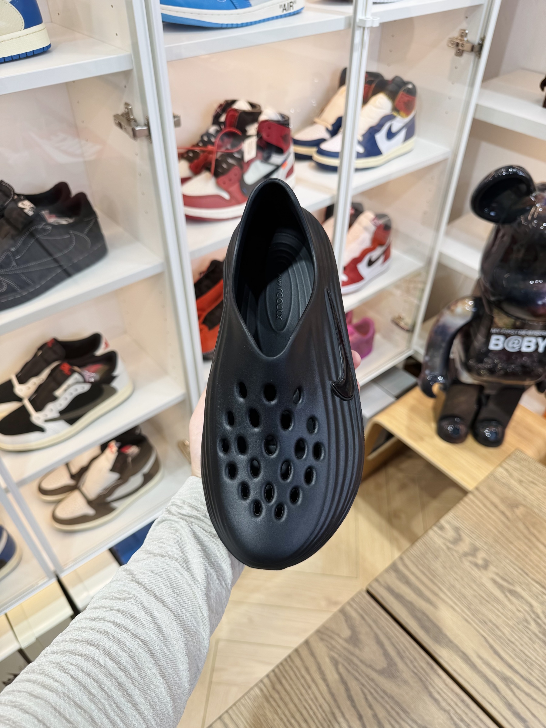 Nike ReactX Rejuven8  简约洞洞鞋 男女同款 黑色