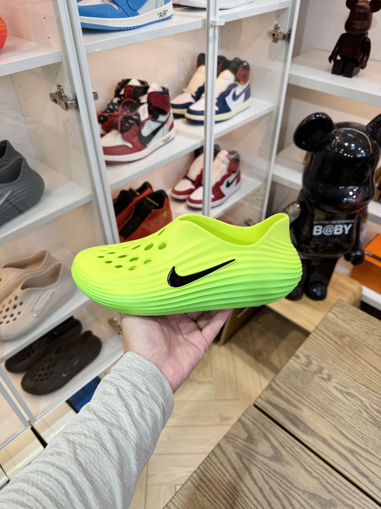 Nike ReactX Rejuven8 简约洞洞鞋 男女同款 绿色