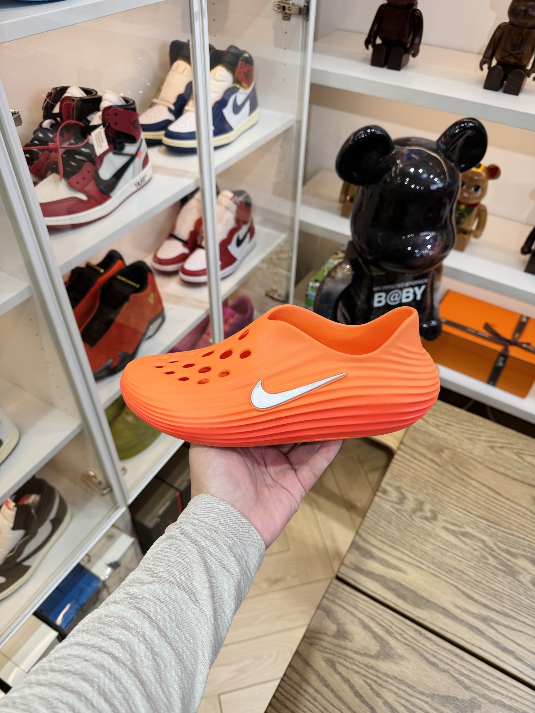 Nike ReactX Rejuven8 简约洞洞鞋 男女同款 橙色