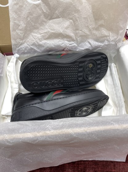 Gucci 饼干鞋系列 “全黑皮”男款