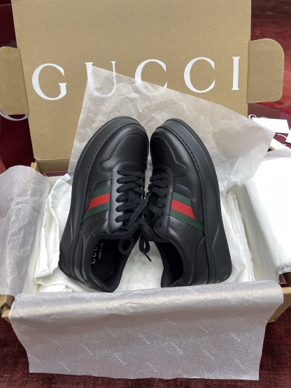 Gucci 饼干鞋系列 “全黑皮”男款