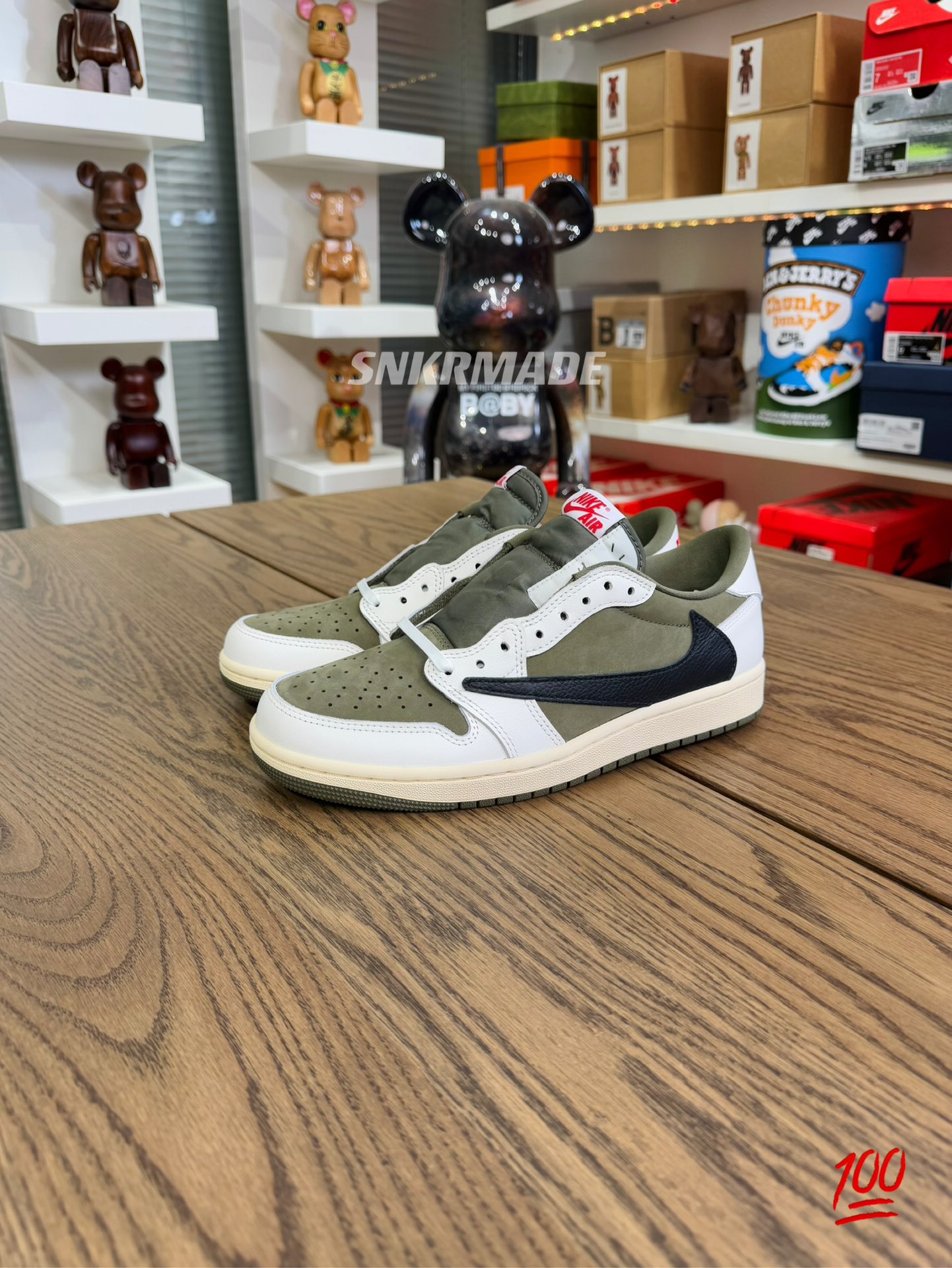 【巔峰產品Ultra】Travis Scott AJ1 Low OG Medium Olive 尺碼 36-48.5「US4-14」倒鈎第8代 DM7866-200