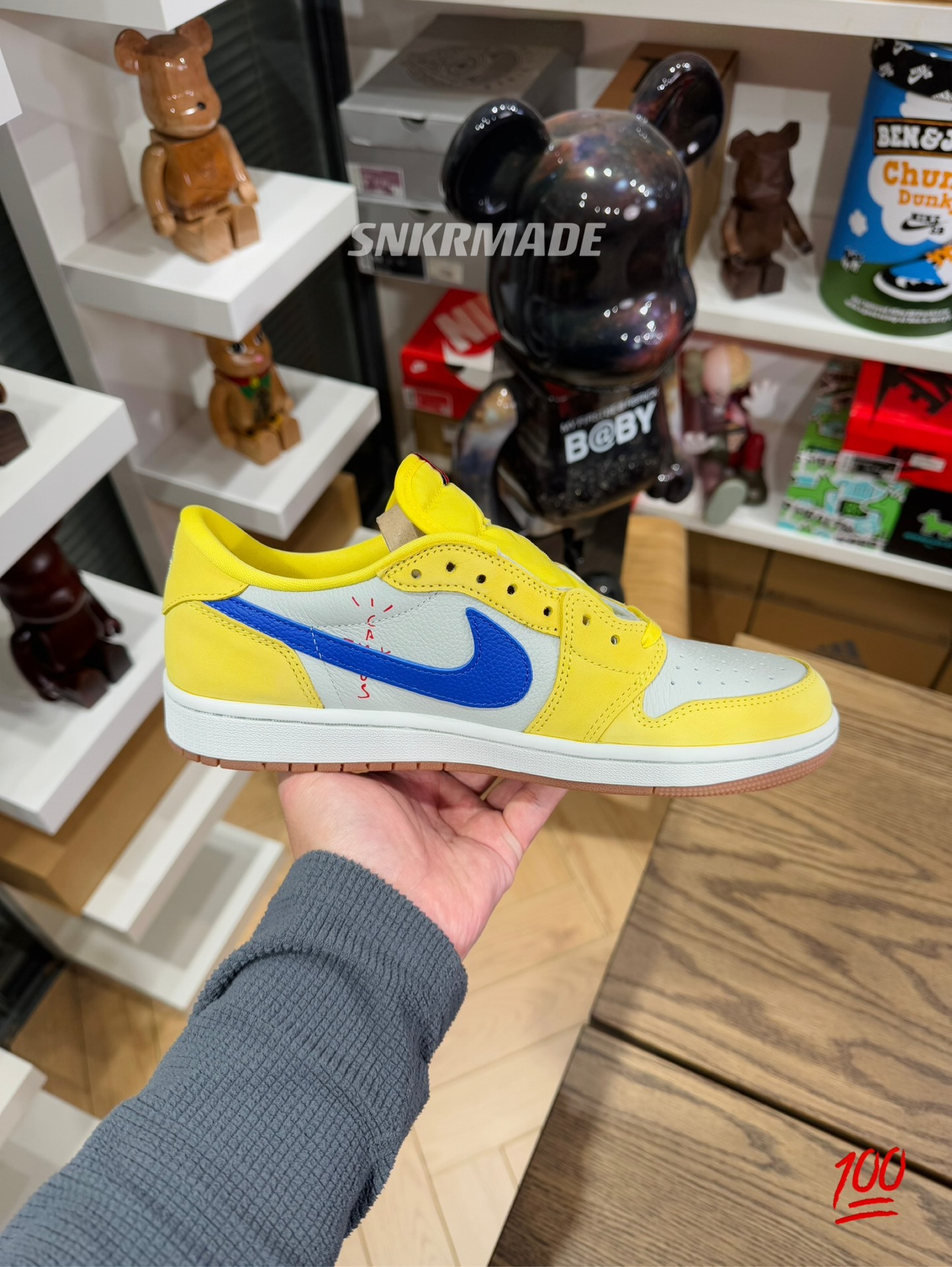 【巔峰產品Ultra】Travis Scott AJ1 Low OG Canary 金絲雀 尺碼 36-48.5「女裝US4W-15.5W」倒鈎第7代 DZ4137-700