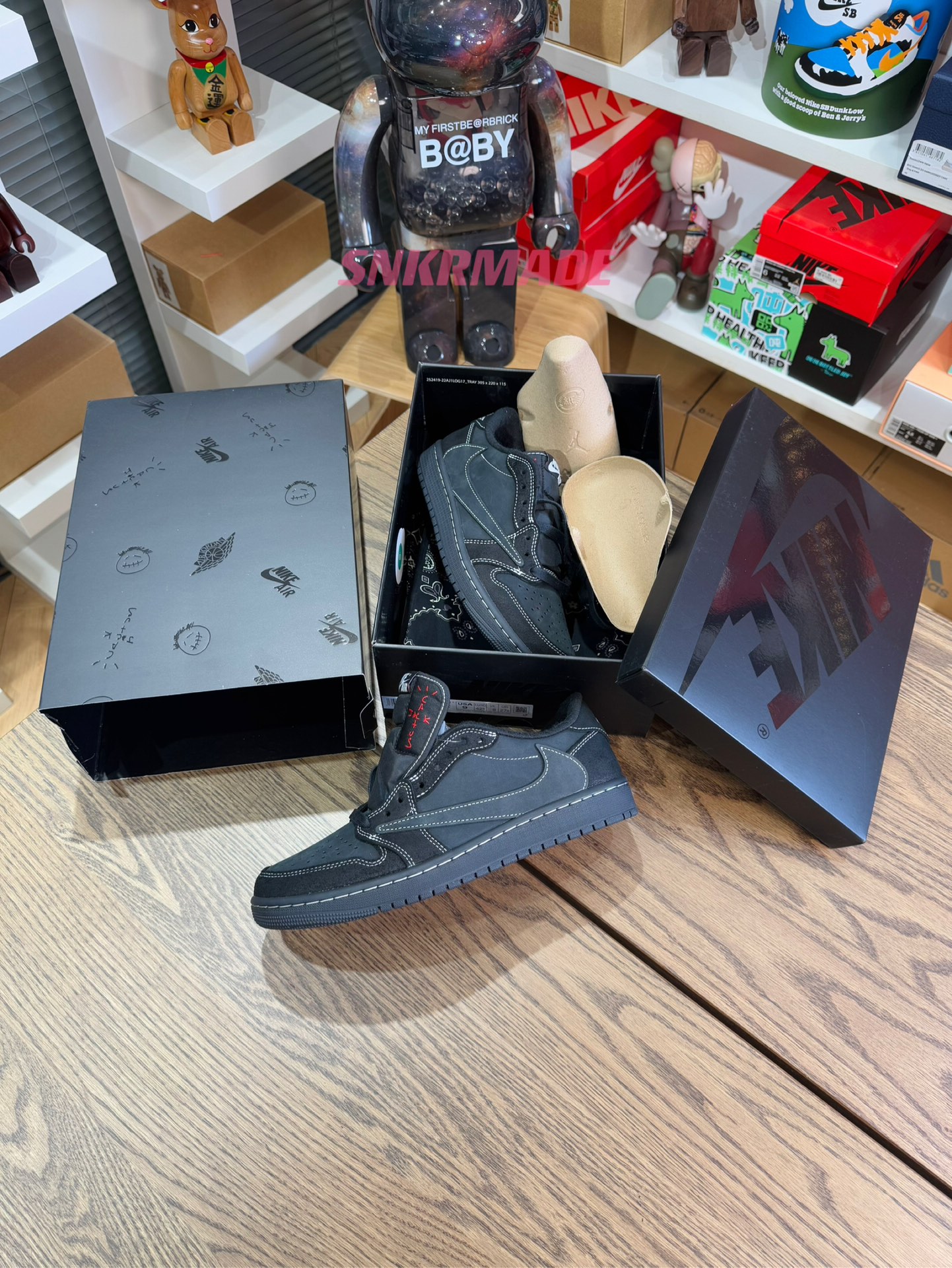【巔峰產品Ultra】Travis Scott AJ1 Low OG 黑武士 尺碼 36-48.5「US4-14」倒鈎第4代 DM7866-001