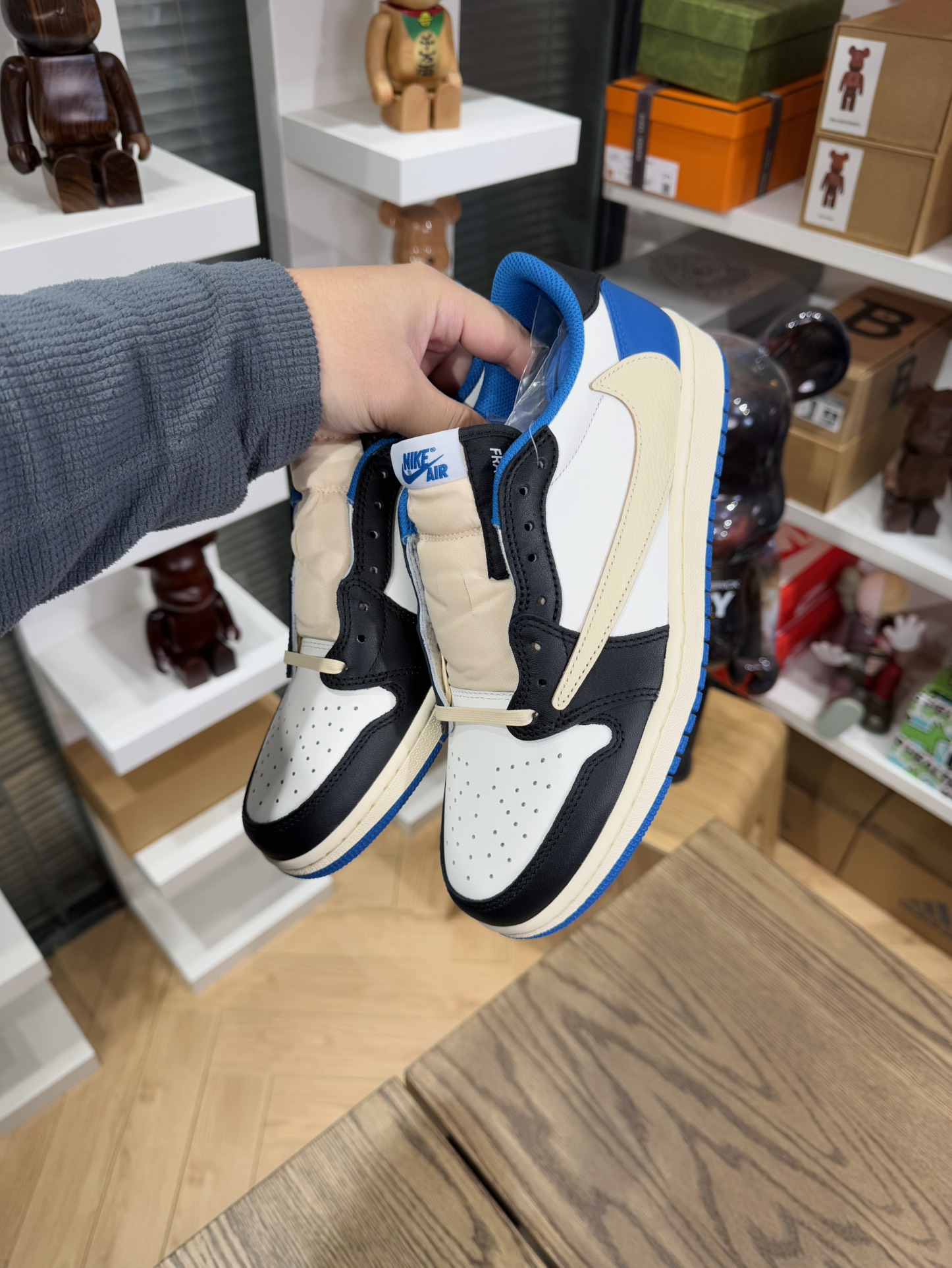 【巔峰產品Ultra】Fragment Design x Travis Scott AJ1 Low OG 三方聯名閃電 尺碼 36-48.5「US4-14」倒鈎第2代 DM7866-140