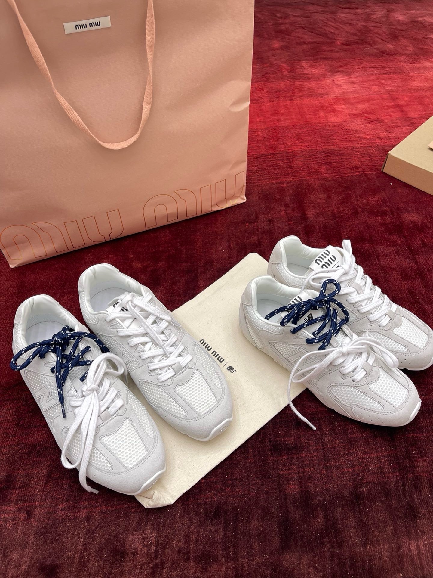 MiuMiu x NB530系列 “白色网”男女同款