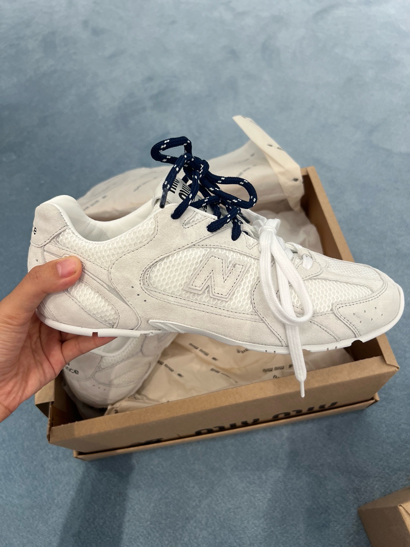 MiuMiu x NB530系列 “白色网”男女同款