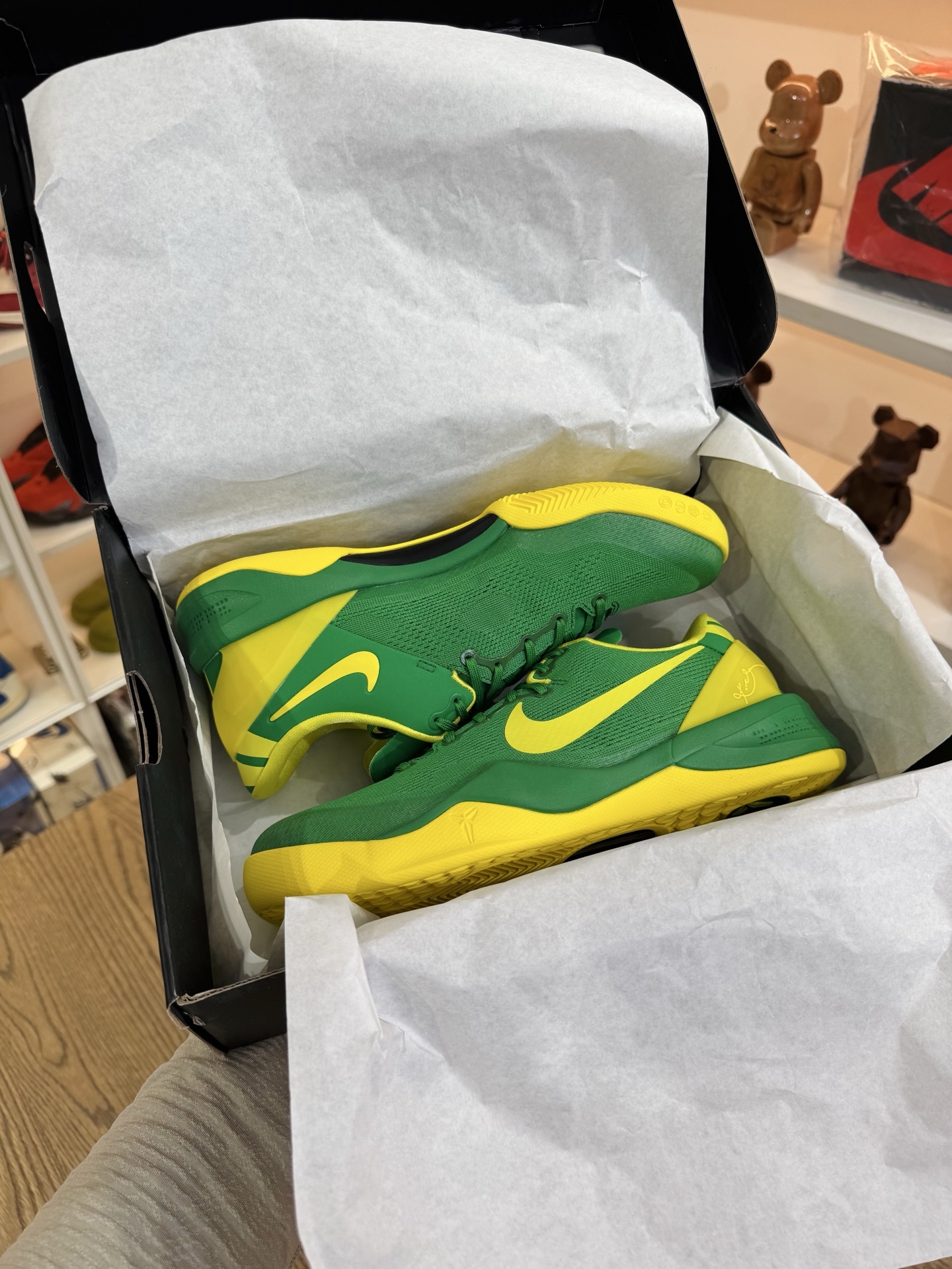 KOBE 8 俄勒岡鴨子🦆 綠黃鉤  OREGON DUCKS PE PACK  尺碼 40-48.5「US7-14」 （PROMO非市售樣品）