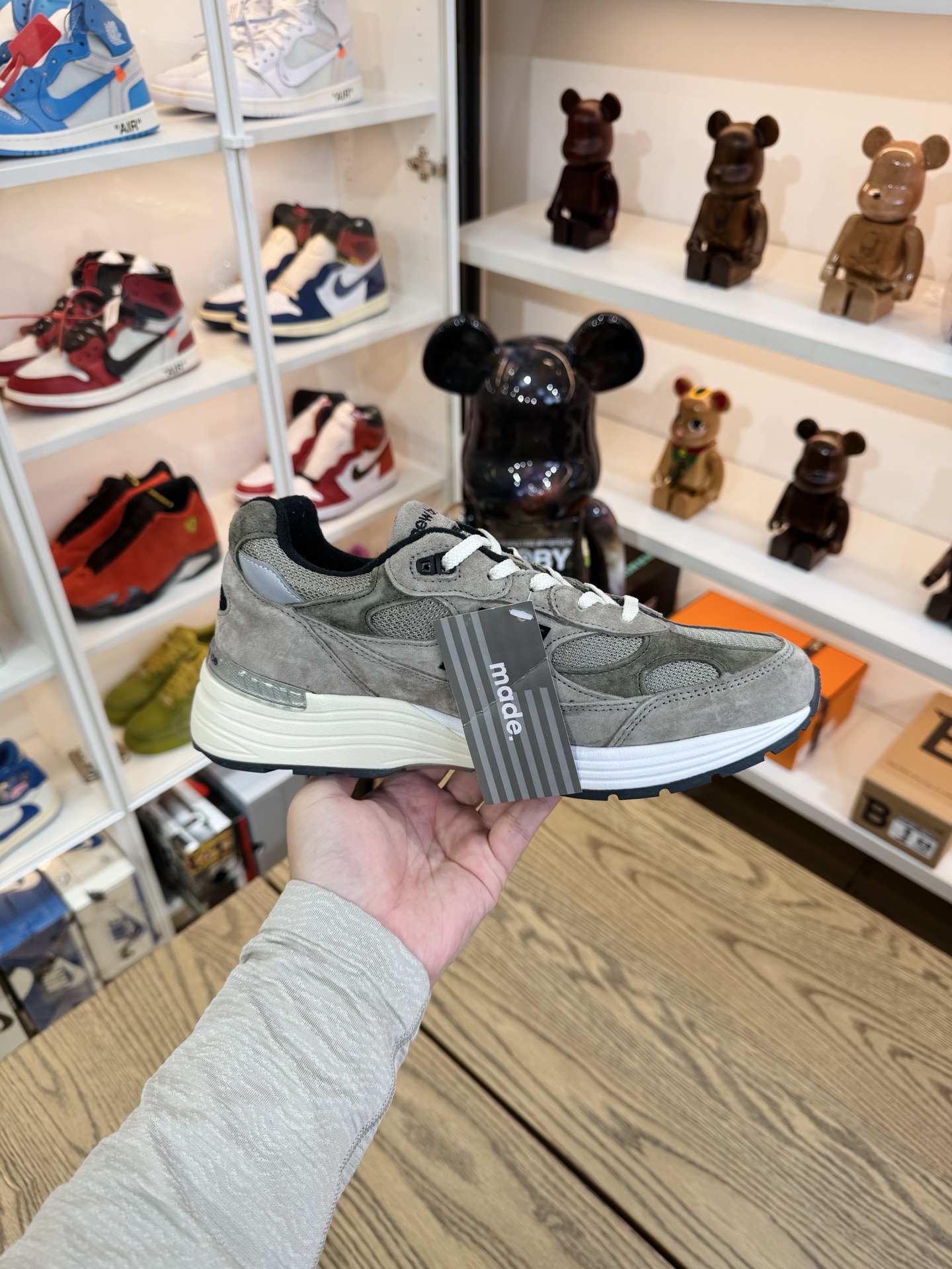 JJJJound x NB992  復古翻毛皮 男女同款 灰棕色 尺碼 36-46.5「US4-12」M992J2