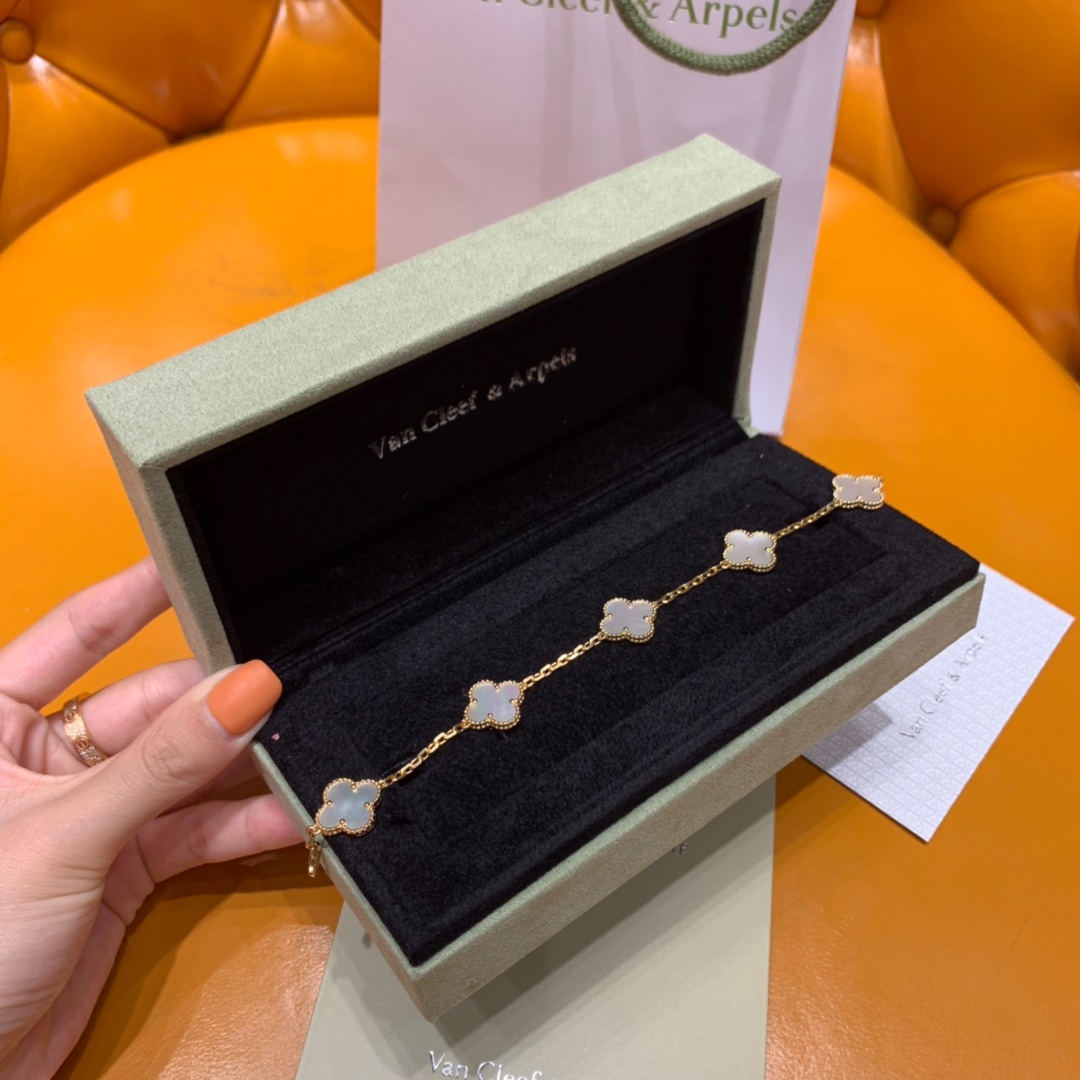 VCA五花手链（纯银电镀18k金版）