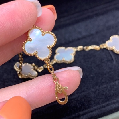 VCA五花手链（纯银电镀18k金版）