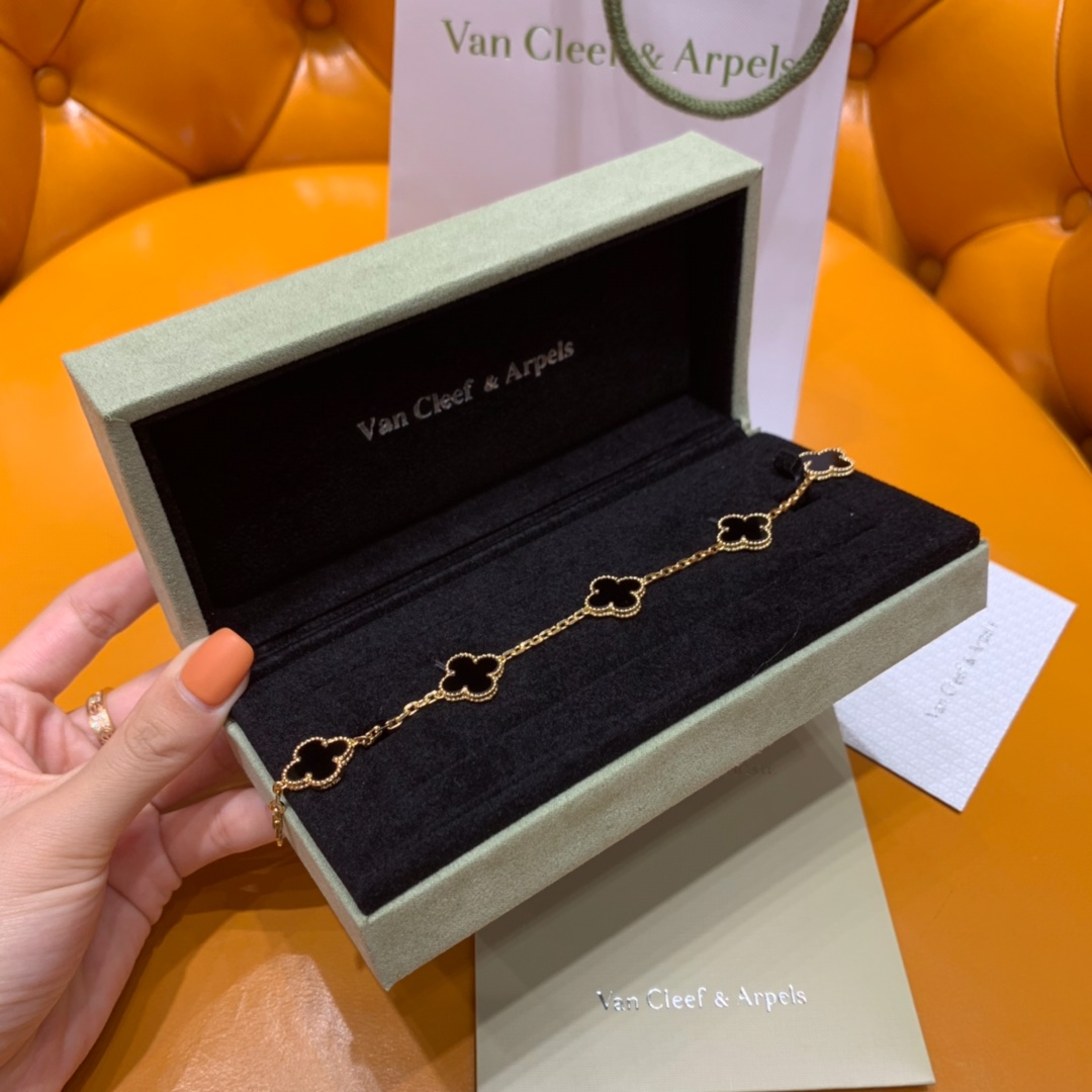 VCA五花手链（纯银电镀18k金版）