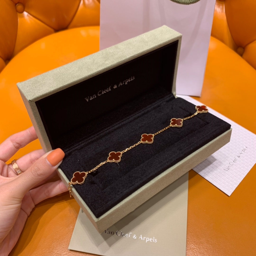 VCA五花手链（纯银电镀18k金版）