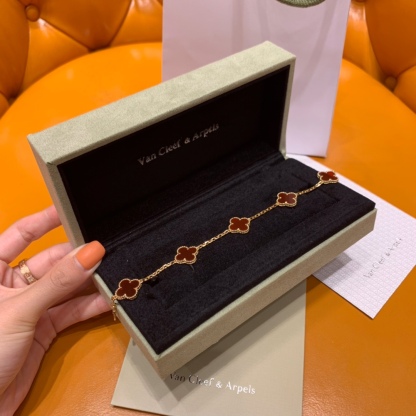 VCA五花手链（纯银电镀18k金版）