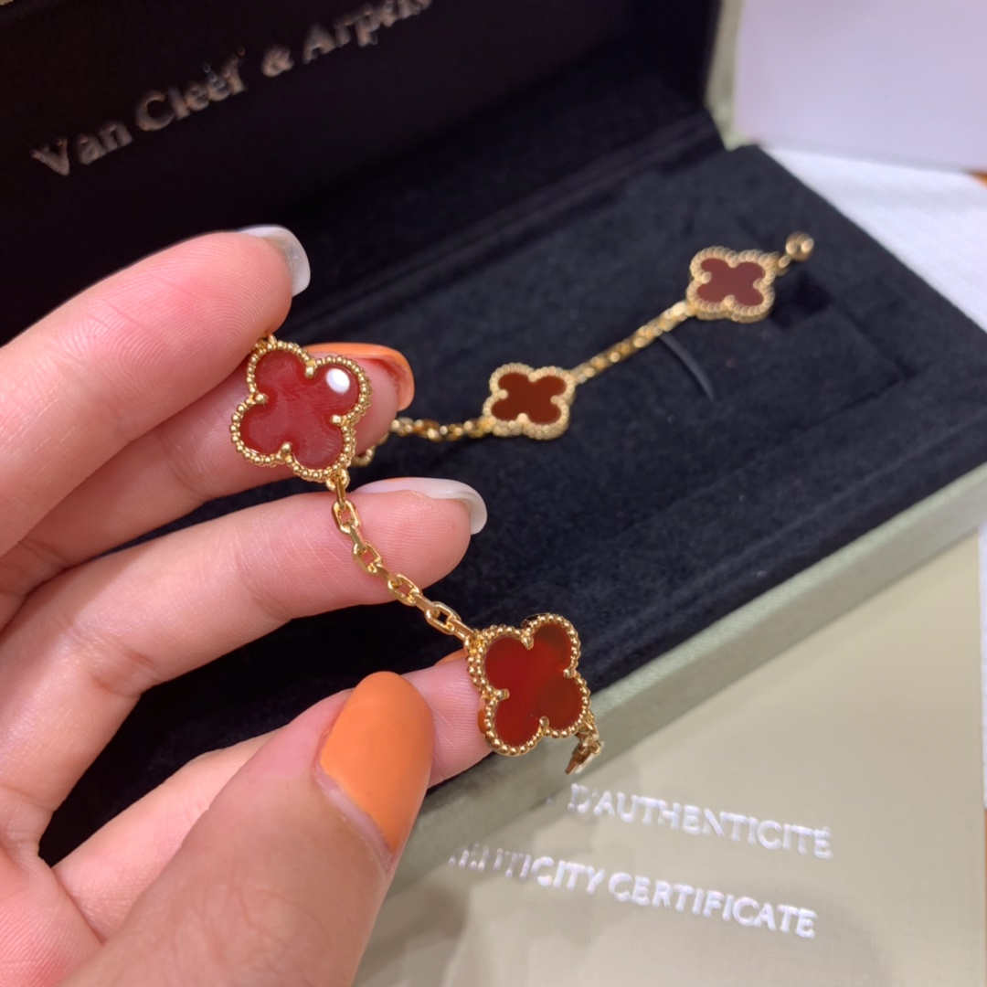 VCA五花手链（纯银电镀18k金版）