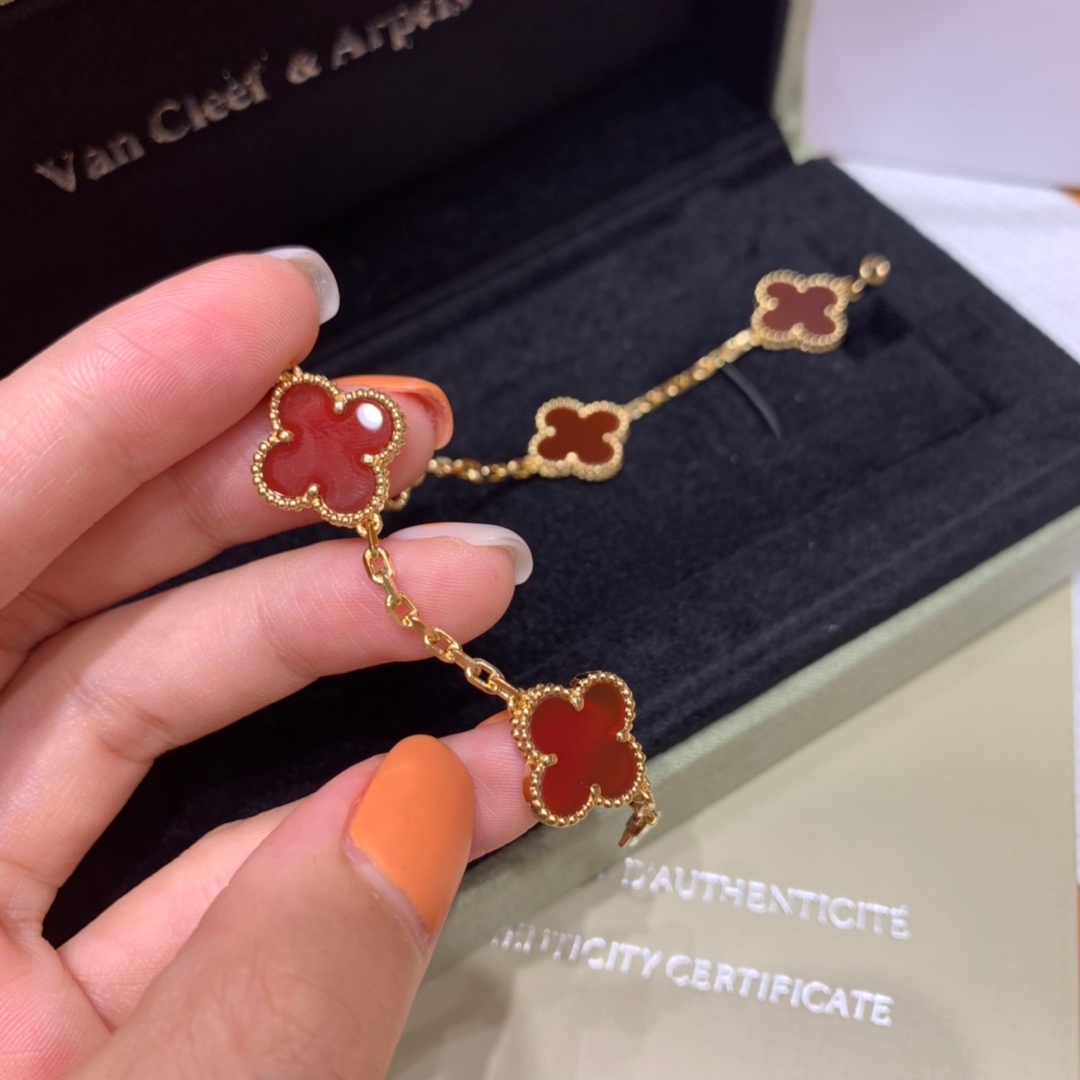 VCA五花手链（纯银电镀18k金版）