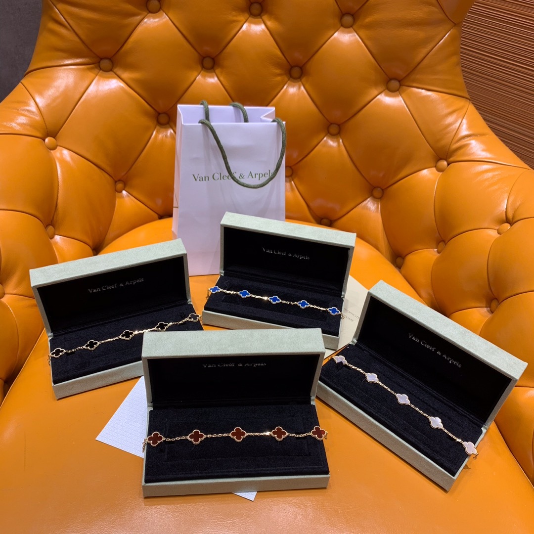 VCA五花手链（纯银电镀18k金版）