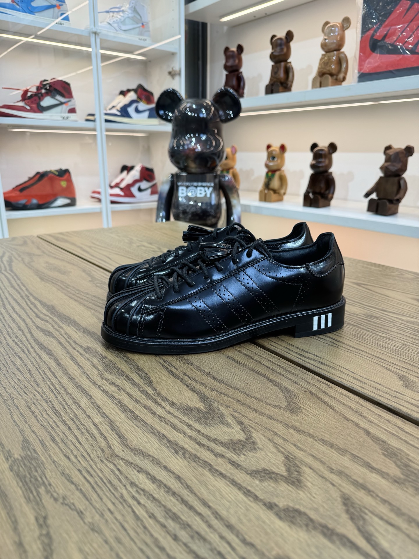 CLOT x SUPERSTAR Dress JR2814  男女同款 黑色坡跟