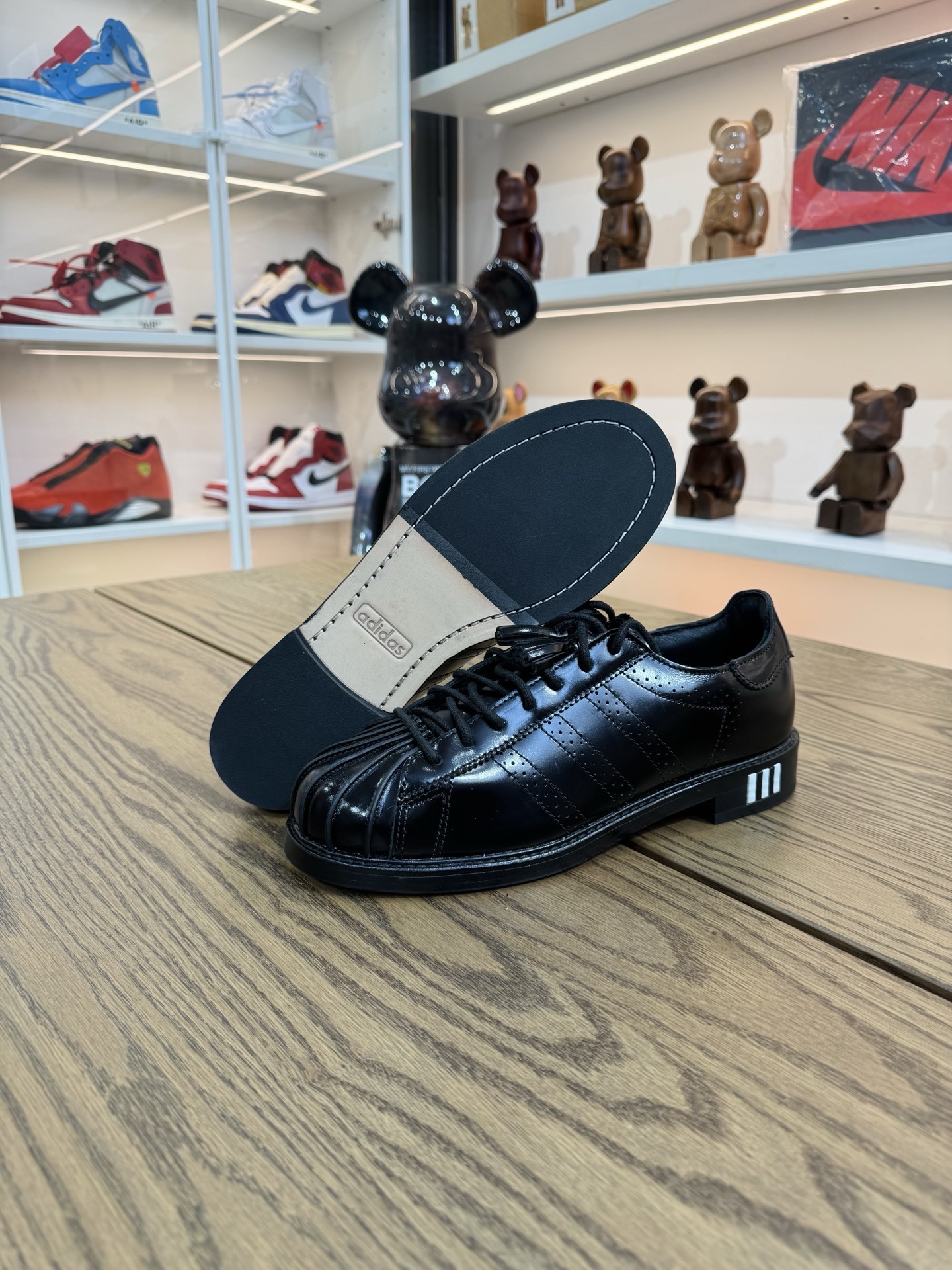 CLOT x SUPERSTAR Dress JR2814  男女同款 黑色坡跟