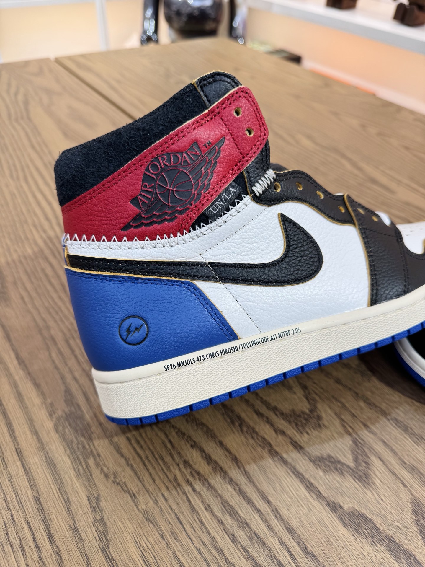Jordan × Union x Fragment Design AJ1 High OG 三方聯名 黑白藍 尺碼 40-48.5「US7-14」 IO7847-002